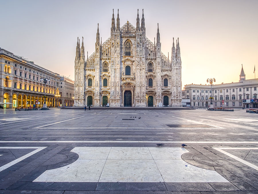 Milan Cathedral Against Sky During Sunset, Italy